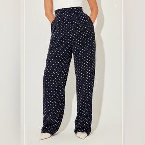 Odd Muse Navy Polka Dot Women's Trousers